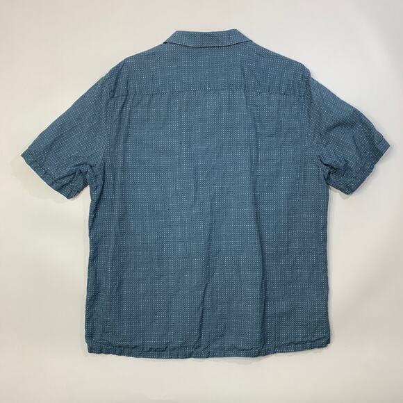 Theory Shirt Mens XL Chalkboard Linen Blend Daze Lanai Printed Short Sleeve - Picture 7 of 10